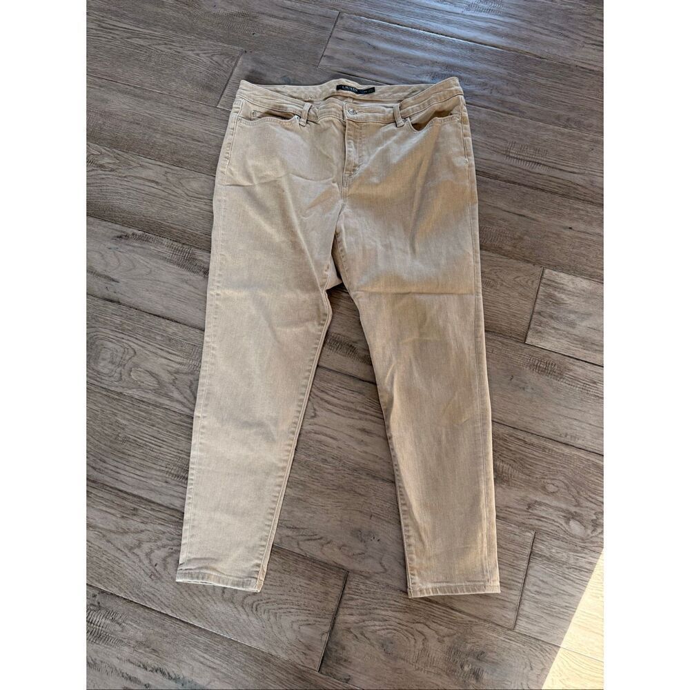 Lauren Women’s Tan Denim Premier Skinny Ankle 14W